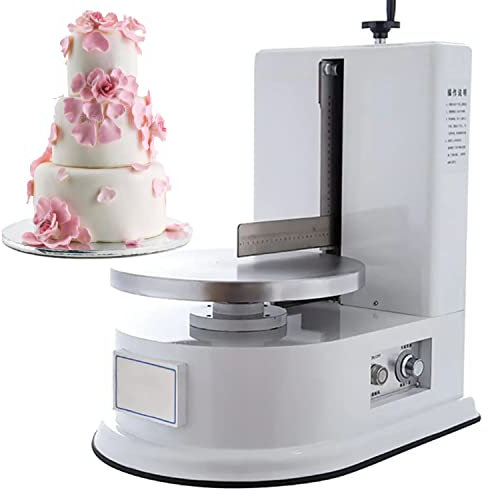 GBHJJ Cake Cream Automatic Scraper, Cake Butter Cream Spreading Machine, Birthday Cake Cream Smooth Coating Decoration Machine Cake Bread Cream Jam Spreader,White
