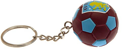 Aston Villa FC Football Keyring (One Size) (Claret Red/Blue/Yellow)