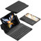 Bluetooth Keyboard with Leather Case + Phone Case for Samsung Galaxy Z Fold 3,Tablet Wireless Keyboard Cover with and S Pen Slot (Black)