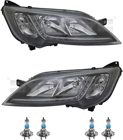 EISENFELS Set 106574603 erstellt mit Scheinwerfer links und rechts + NIGHT BREAKER 200 H7 Leuchtmittel kompatibel mit Ducato Kasten