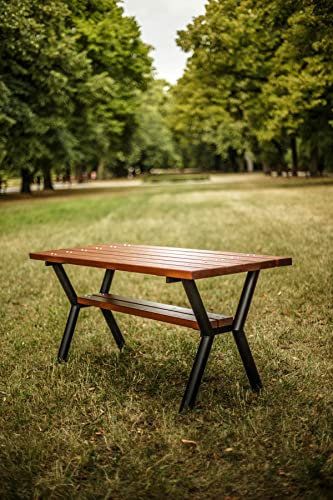 Tisch Gladiator massiv 170cm x 65 cm x 74 cm, Designer Tisch Massivholz mit Edelstahl, Holztisch Metall Stahl, Tisch Holz, Premium Esszimmertisch !!!