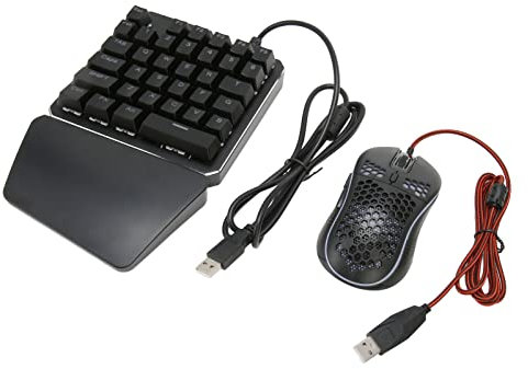 One Hand Gaming Keyboard Mouse Combo, Bluetooth 4 in 1 Mobile Game Combo Pack, Gamepad Controller, Mouse Keyboard Converter for Android IOS