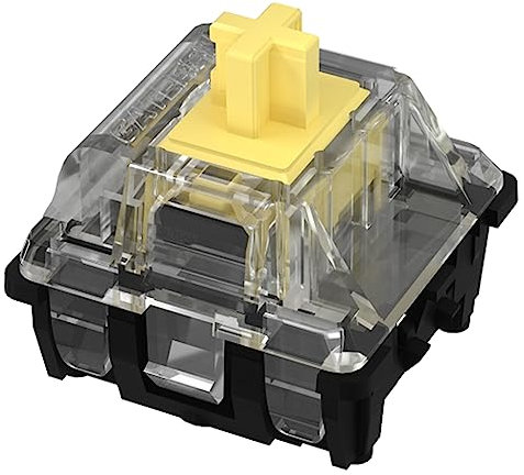 GATERON KS-15 Optical Yellow Silver Switches for Mechanical Keyboard (35PCS, Yellow)