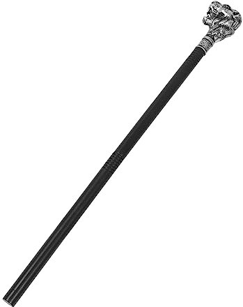 DOITOOL Zauberstab Königliches Königszepter Cosplay-gehstock Halloween-kostümzubehör Kostüm Spazierstock Stockstock Alter Löwenstab Halloween-zepter Kleidung Plastik Antikes Silber