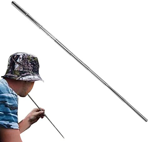 Honhoha Fire Straw Blower - Fire Blower Bellow Camping | Blow Poke Stainless Steel Easier To Start A Fire for Backyard Barbecue, Fire Pit, Chimney, Fireplace