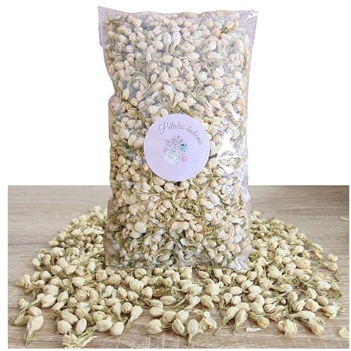 PETALES BOHEME - 1 Litre Boutons de Jasmin séché - Fleurs séchées en Vrac - Naturel Biodégradable | Confettis Mariage - Décoration Table Champêtre - Petales a Jeter Mariage - France (Boutons Jasmin)
