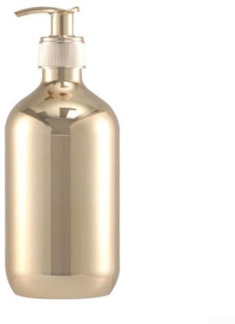 Hand Soap Dispensers, 300ml Liquid Soap Bottles For Various Liquids Sleek And Gold Chrome Shampoo Dispenser(Gold)