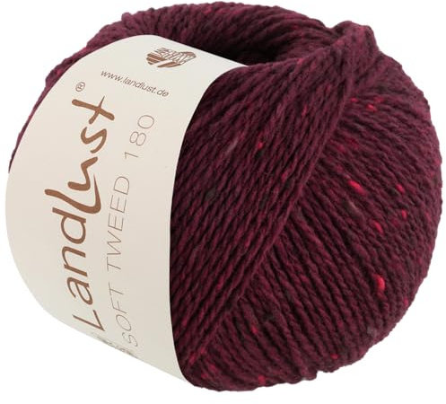 LANA GROSSA Landlust Soft Tweed 180 | Klassisch verzwirntes Tweedgarn aus Schurwolle mit mehrfarbigen Noppen | Handstrickgarn aus 100% Merinowolle | 50g Wolle zum Stricken & Häkeln | 180m Garn FB123