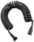 Telefonleitung Federtyp Duschschlauch, Teleskopischer Feder Duschschlauch Brauseschlauch, Spiralschlauch Duschschlauch, Brauseschlauch Schwarz Flexibel, Schwarz