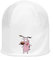 KarolioZonas Happy Pink Dog Beanie, Unisex, dünne Baumwolle, dehnbar, Weiß, weiß, Einheitsgröße