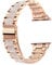 Fizdvsts Compatible with Apple Watch Band Resin Metal Wristbands, Women's Strap Fashion Chain Bracelet for iWatch Series 8 7 6 SE 5 4 3 2 1 Ultra Rose Gold