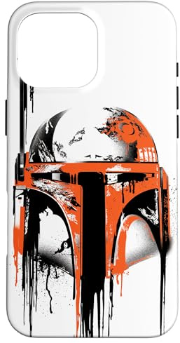 Star Wars Boba Fett Helm Farbe Drip White Hülle für iPhone 16 Pro Max