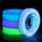 AMOLEN Im Dunkeln Leuchtendes, Mehrfarbiges, Schnell Wechselbares 3D-Druckerfilament 1,75 mm, 5 Meter Langes Bündel in Grün, Blau und Blau Violett, 3D Glitzer Druckfilament, 200 g x 4er-Pack