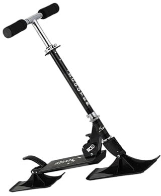 Schneescooter für Kinder, 2 Rad Scooter, Outdoor Schlitten für Jungen Und Mädchen, Schwarz