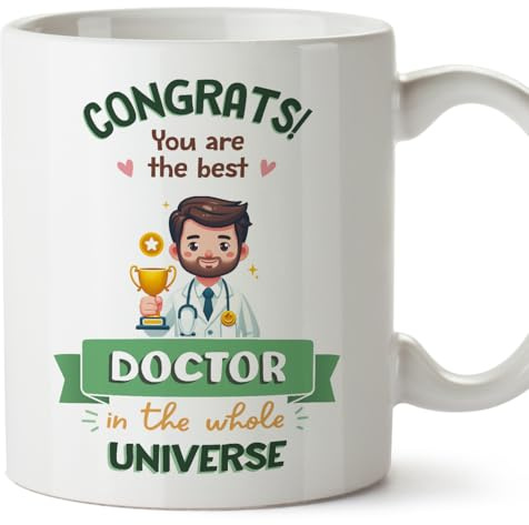 MUGFFINS Doctor Man Mug - in English - Best in Universe Trophy - Funny Gift for Colleagues - Ceramic 11oz Mug