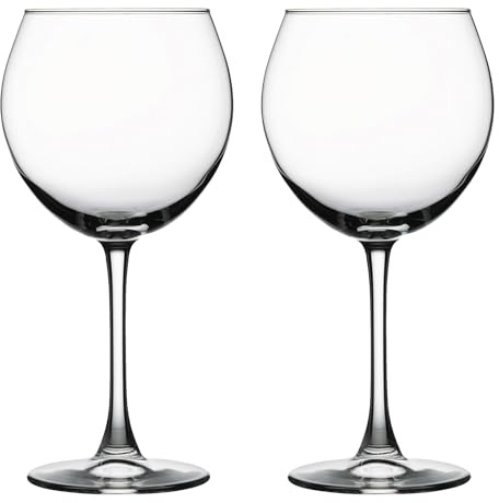 Pasabahce Enoteca Wine Glasses - 655ml - Pack of 2 - Red Wine White Wine Champagne Glasses Dishwasher Safe Saucers for Parties, Special Occassions