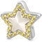 GNOCE Charm Perla Rosa Stella Colore Cambiante 925 Perline Charms Per Donne e Ragazze Regalo Di Gioielli Per Gli Appassionati Di Sport (Giallo)