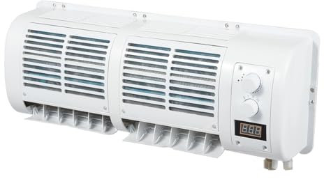 MEHOOSPVN Climatiseur de voiture 12 V avec écran LCD 100 W - Niveau sonore : 65 dB - Températures réglables de 16 à 30 °C - Pour camions, chariots élévateurs, camping-cars et moissonneurs