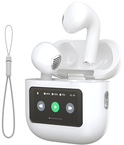 VEN-DENS True Wireless Earbuds for Apple iPhone 16e, Bluetooth 5.4 Earphones with Smart Display Charging Case, Long Battery, Touch Control, Noise Free, Stereo Bass Buds