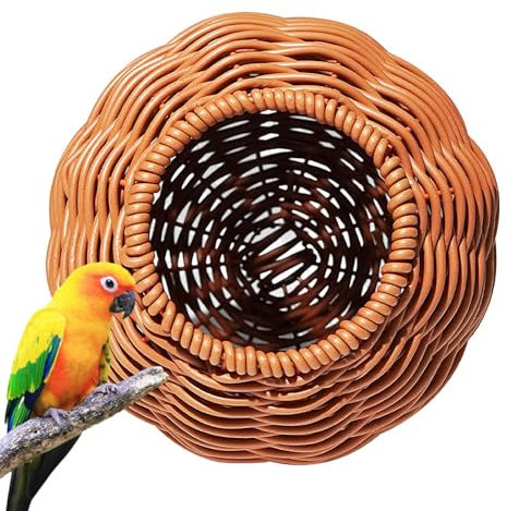 Cockatiel Nest, Vogelnest - Künstliches Rattanhaus für | Handgewebte Nachahmung des Rattannest