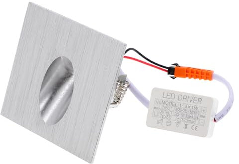 HOMSFOU 1W LED Treppenlampe Wasserdichte Wandleuchte für Innen und Außenbereich Einbaustrahler für Wand und Treppenbeleuchtung Quadratisch Energieeffizient und Langlebig