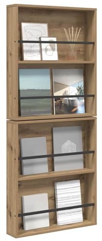 vidaXL Magazinregal 2 STK. Artisan-Eiche 60 x 12 x 70 cm Holzwerkstoff