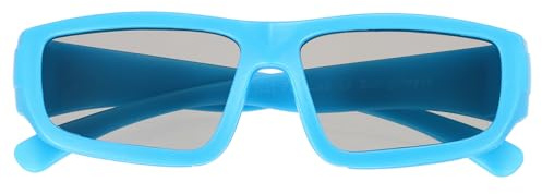 QUARKZMAN Occhiali 3D Polarizzati Occhiali 3D Passivi Circolari Blu | Per Cinema Anaglifo Film Giochi TV Foto Proiettore