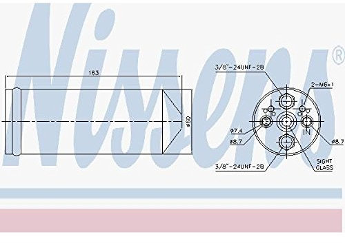 NISSENS 95523 Klimatrockner Trockner 60mm 180mm Aluminium