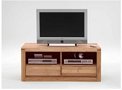 Elfo Dynamic24 Dora Meuble TV bas en hêtre massif huilé 120 cm