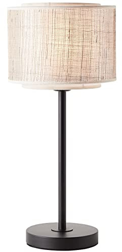 BRILLIANT Lampe, Odar Tischleuchte schwarz/beige, 1x A60, E27, 42W, Mit Schnurzwischenschalter