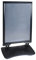 Kundenstopper DIN-A1 Schwarz 594x841cm mit rollbarem Wassertank | Werbeaufsteller beidseitig | Gehwegaufsteller mit Klapprahmen-System | Display wetterfest, standfest