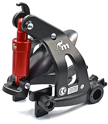 HORO.ES Elektroroller-Suspension Monorim V4, Schwarz - Rot, für Xiaomi M365 / PRO / PRO2 / ESSENTIAL / 1S, Stoßfest und Hitzebeständig, Jugendliche, Unisex
