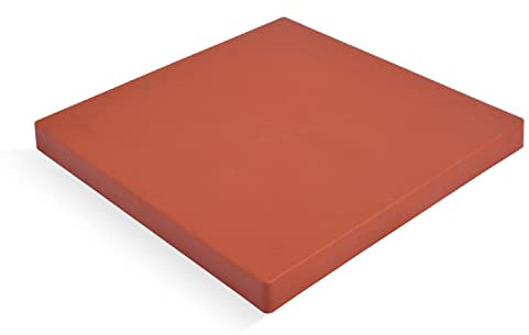 Prime Garden® Plateforme plate/ronde - Support pour plantes - Résistant aux intempéries - Avec roulettes - 30 x 30 cm - Terre cuite