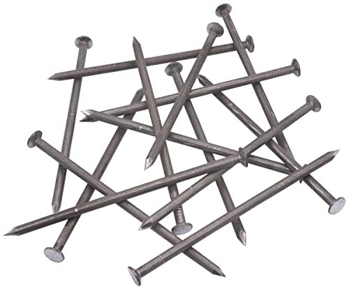 SKIR'CO (170 piezas) Clavos de construcción de acero de 4,0 x 100 mm, cabeza redonda plana, clavos de alambre comunes multiusos para madera