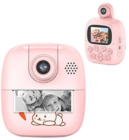SUPBRO Kinderkamera Kinder Kamera Print Sofortbildkamera 1080P 2.0”Bildschirm Fotoapparat Kinder mit 32GB SD-Karte Selfie Digitalkamera Kinder Fotokamera Kinder für 3-12 Jahre Jungen und Mädchen