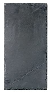 Firstlaser Schiefer-Servierplatte aus Naturschiefer, 60x30 cm, Rustikal-Elegant, Einfarbig, Textured, Rechteckig, Dunkelgrau, 10 mm Stärke, Wiederverwendbar, Casual Dining, Made in Germany