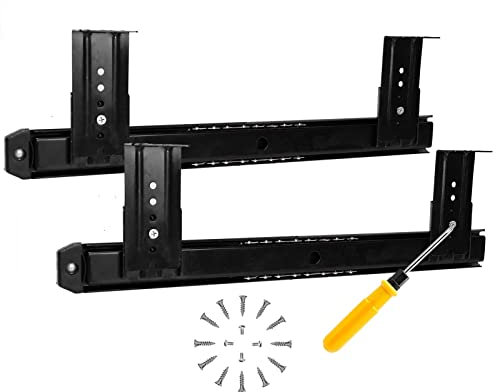 2 Stück Schubladenschienen Teleskopschienen Für Tastaturauszug, Schwarz/Silber,Für Schubladen Oder Tastaturhalterungen Unter Dem Schreibtisch, Höhenverstellbar, Seitliche Montag, ( Color : Black , Siz