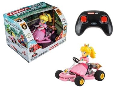Carrera RC I Mario Kart I Pipe Kart Peach 24GHz Original LizenzIKart für spannende Rennen I Langlebige robuste Konstruktion I Höchstgeschwindigkeit 9 km/h I Tolles Geschenk für alle Mario KartIFans