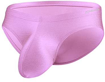 ZUOLAIYIN Herren-Slips Unterhose mit Beutel Herren Nylon Bulge Slip Sexy Unterwäsche für Mann Hipster Stretch Unterhosen Männer Flieder 3XL