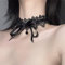 Wendalern Gothic Spitze Halsband Halskette Schwarz Kristall Schleife Kragen Halskette Sexy Samt Schleife Stretch Halsband Halloween Kostüm Halskette Schmuck Accessoires für Frauen Mädchen