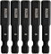 Hex 8mm Impact Driver Bit - Railer Allen Wrench Drill Hex Bits. 1/4 Quick Release S2 Steel 2 inch 8mm Hex Bits. (5 Pack)