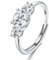 JeweBella 925 Sterling Silber Ringe für Damen Frauen Verstellbare Verlobungsring Glänzend Zirkonia Eheringe Antragsring Hochzeitsringe Fingerring Trauringe Engagement Promise Ring Schmuck