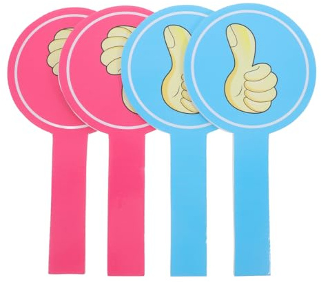 STOBOK 4 STK Abstimmungspaddel Daumen Hoch Runter, Beurteilungstafeln | Wiederverwendbare Beurteilungstafeln (2 Up & 2 Down). Leicht zu reinigen. Perfekt für Schule & Klassenzimmer Interaktion.