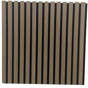 Akustikpaneele Holz in Walnuss dunkel - 3x quadratrische Wandpaneele 58x58x2,1 cm - Echtholzfurnier mit Filz - Holzpaneele Wandverkleidung zum Kleben oder Schrauben - einfache Montage