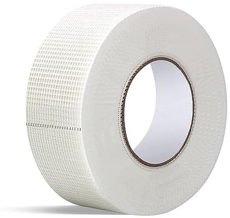 GERXWADJCD Gitterband 50mm x 45m Fugendeckstreifen Selbstklebend Glasfaserband Fugenband für Nahtflicken Wandriss Nahtreparatur