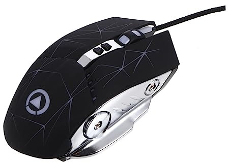 OSALADI Souris Filaire pour Gamer Pc Dpi Réglable 4 Vitesses, Rétroéclairage LED Respirant, Conception Silencieuse, Couleur Noir Étoilé, pour Gaming Compétitif