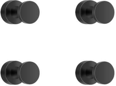 Fugoviin 4PCS Crochet Porte Manteau Mural Noir, Patère Murale en Laiton, Accroche Torchon pour Cuisine, Salle de bain, Bureau et Chambre, etc.