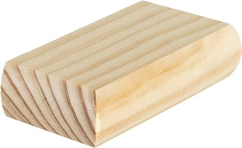 Cambridge Clear Pine Flat Newel Cap 102x50x27mm, Half Stair Newel Post Flat Cap 82mm, Recessed to Suit a 82mm x 43mm Newel (Half)