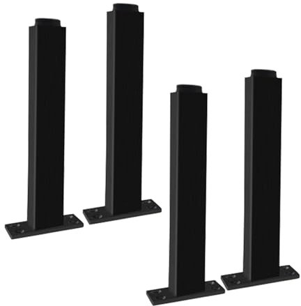 X1NGFU 4 Pièces Pieds de Meuble Hauteur Réglable 0-10mm,Pieds de Table Metal,Pieds de Lit Alliage D'aluminium,Pieds d'Armoire en Carrés,pour Canapé,Table Basse Et Armoires,avec Vis (50cm)