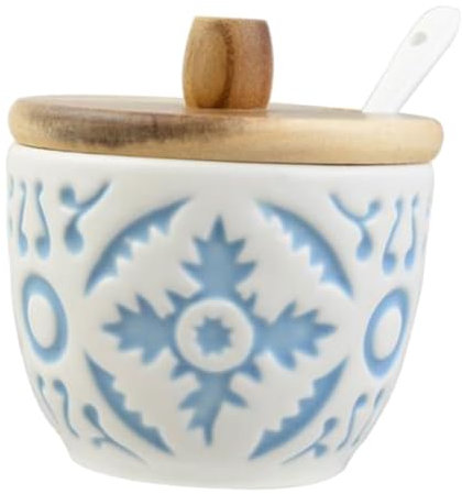 Zerodeko 1pc Spice Jar Mini Jar Mini Containers Dollhouse Tray Large Container Wooden Bowl Novelty Kitchen Gadget Ceramic Bottle Porcelain Jars Terrariums Condiment Ceramics Glass